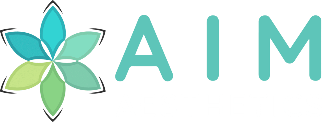 aim aesthetics, image of Atlanta Innovative Medicine Aesthetic’s logo, full color, stacked.